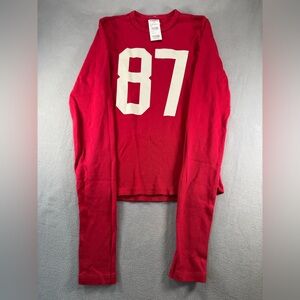 Womens RSQ Tillys Red Longsleeve 87 Top Size Small NWT